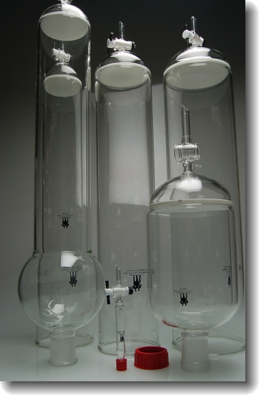Glass chromatography columns