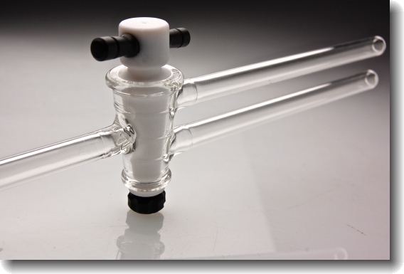BRAND™ PTFE Stopcock With Screwings And Sealings Material: PTFE Glass