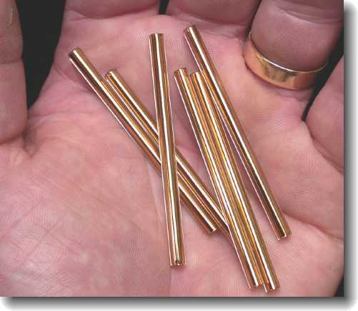 Gold coated glass tubes